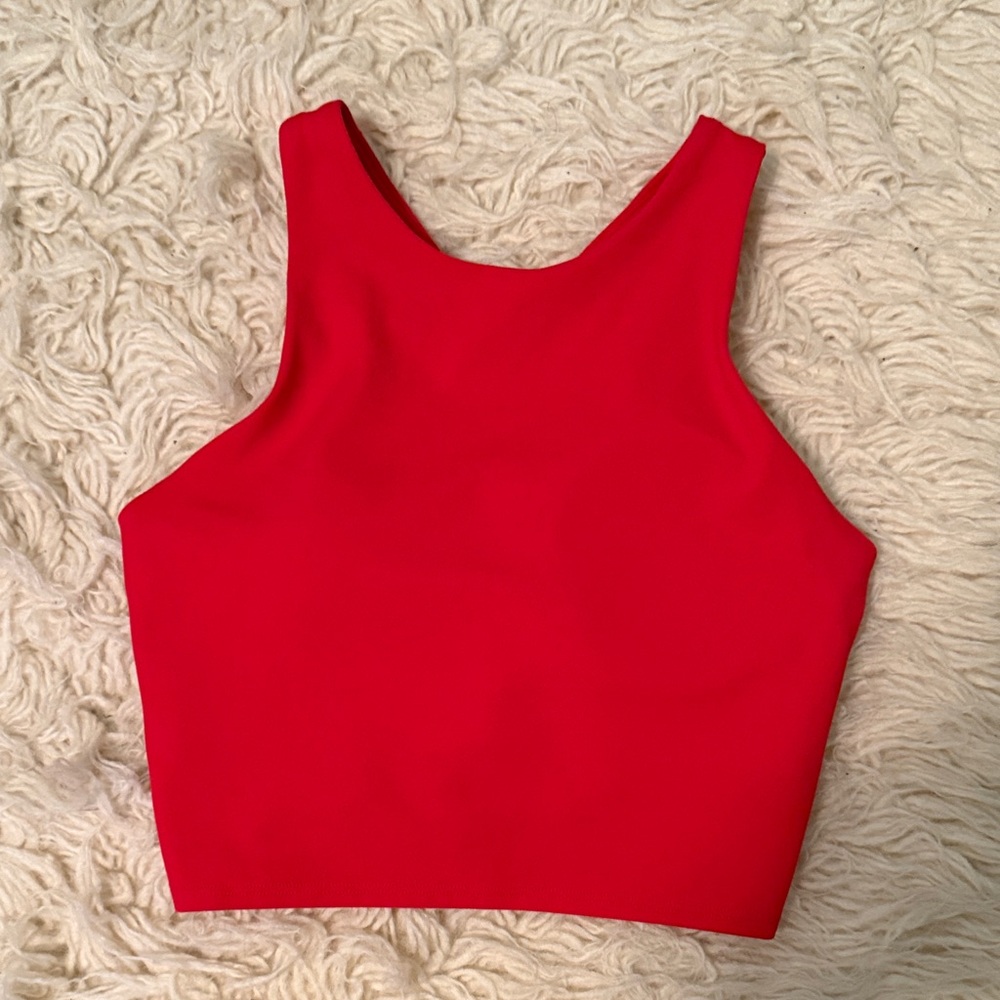 Athleta Conscious Crop Top A-C red